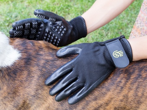 Усовершенствованные перчатки для груминга Petteasey Pet Grooming Gloves