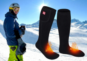 Носки с аккумуляторным подогревом Daintymuse heated socks для лыжников