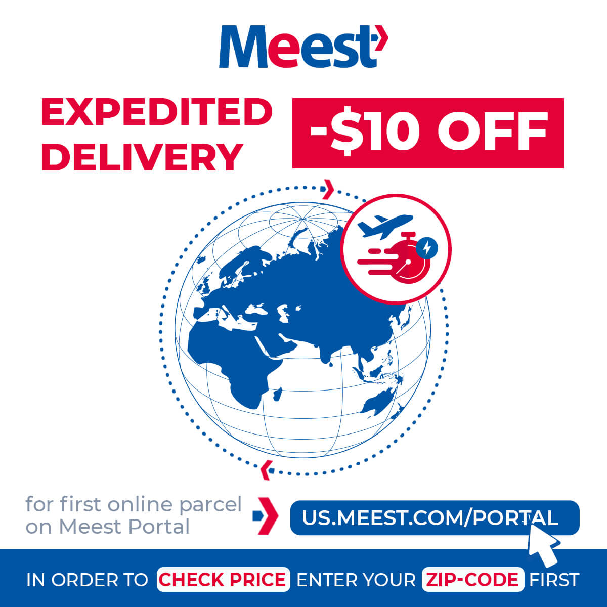 <p>Отримайте $10 знижки на Expedited Delivery з Meest!</p>